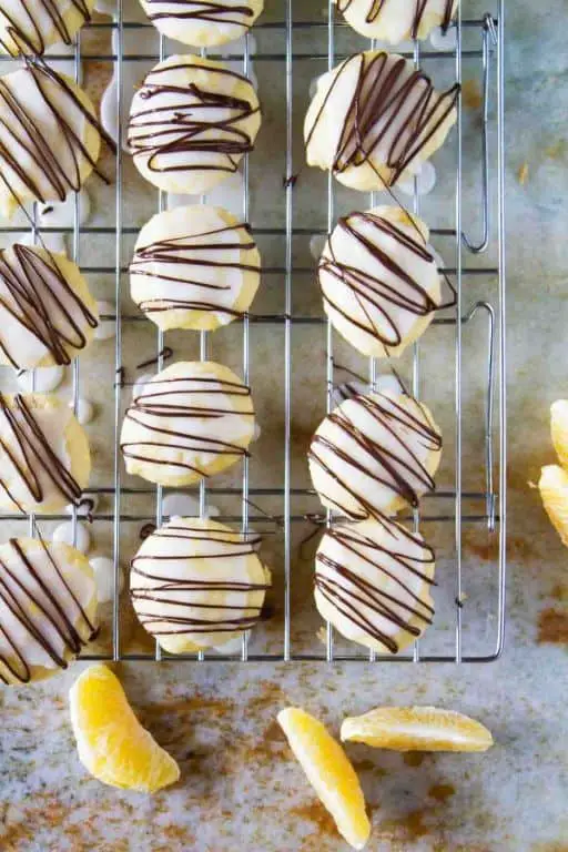 Orange Ricotta Cookies with White Chocolate Drizzle