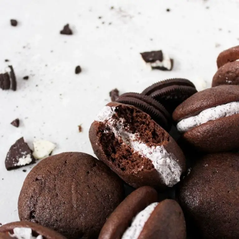 Oreo Whoopie Pies with Cookies and Cream Filling