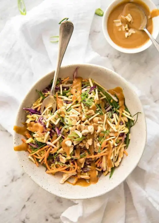 Oriental Chicken Salad with Peanut Dressing