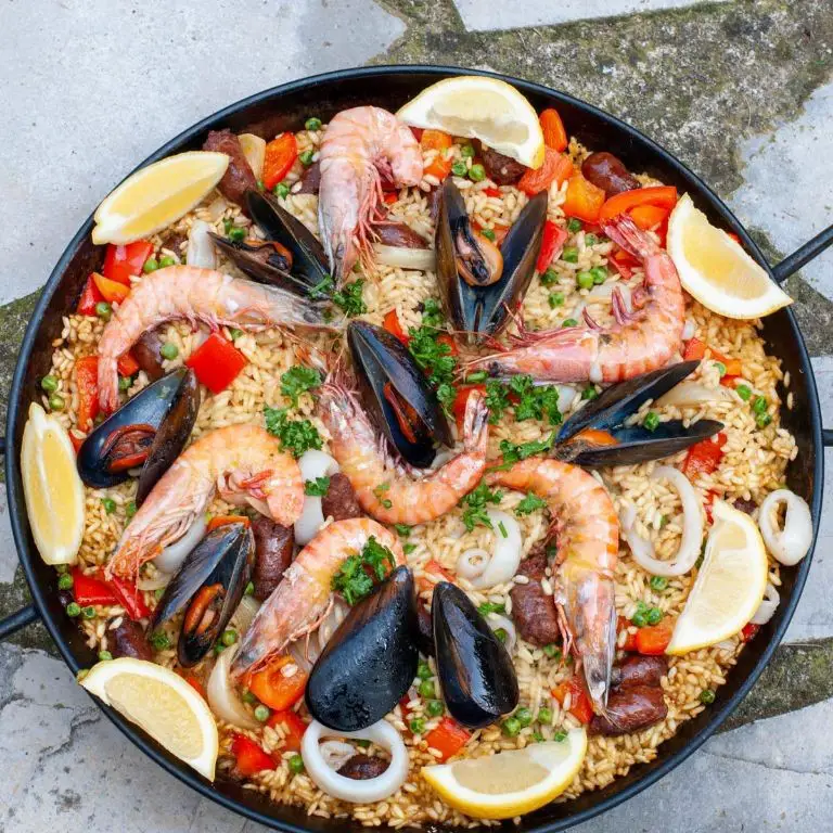 Outdoor Paella with Chorizo and Seafood