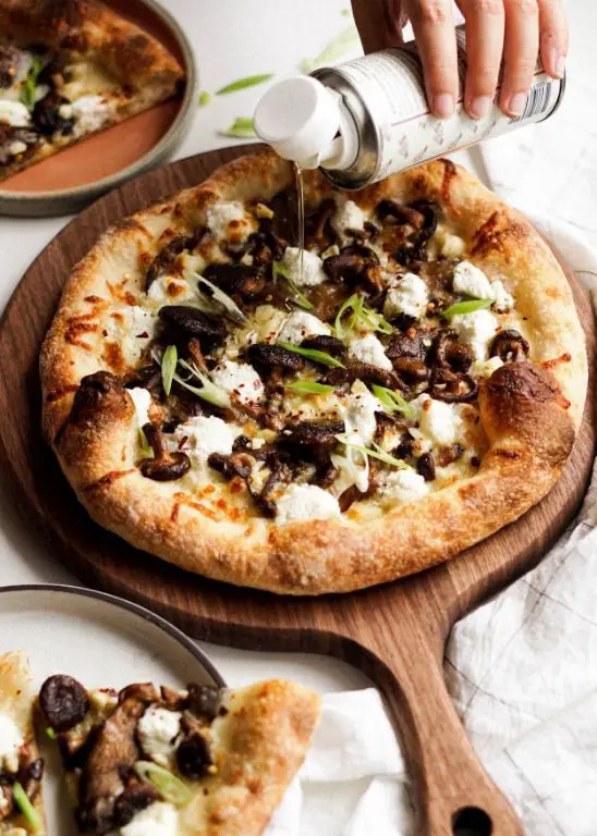 Oyster Mushroom and Truffle Oil Pizza