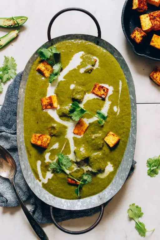 Palak Paneer Curry with Coconut Milk