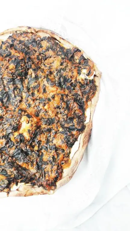 Palak Paneer Pizza with Whole Wheat Crust