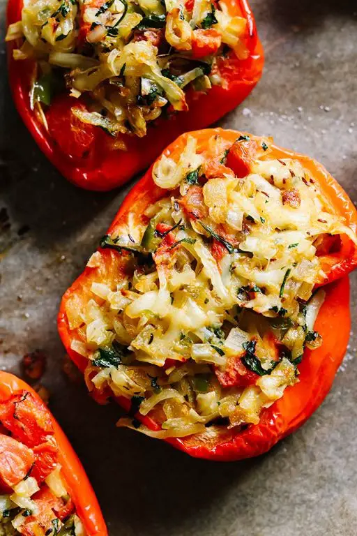Palak Paneer Stuffed Bell Peppers