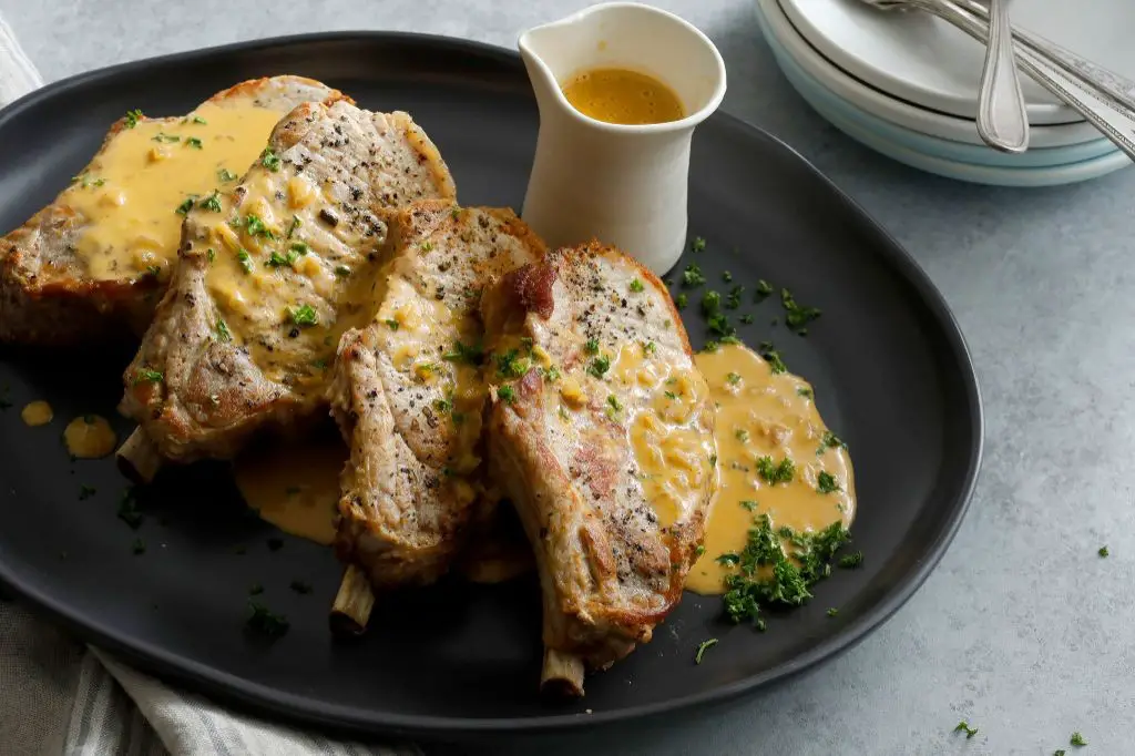 Pan Fried Pork Chops with Creamy Dijon Sauce