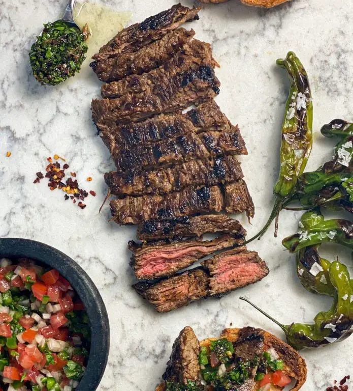 Pan-Seared Cuban Beef Skirt Steak with Chimichurri