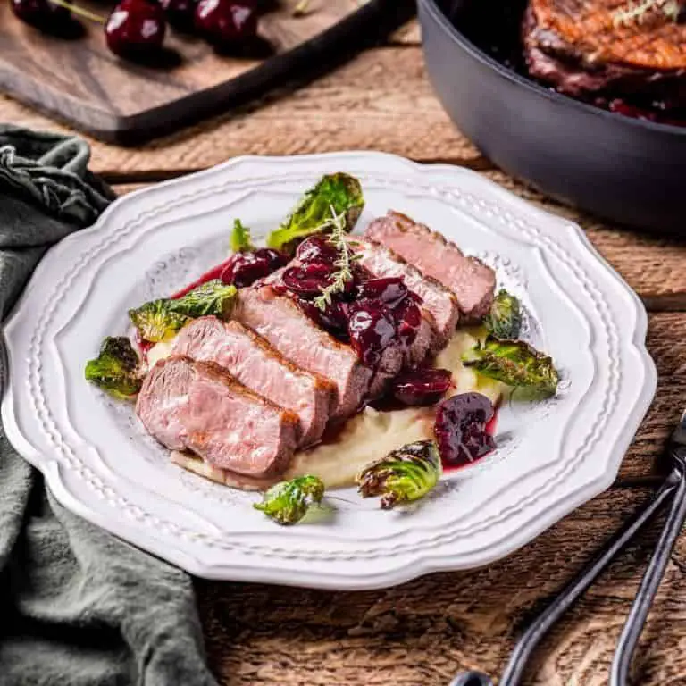 Pan-Seared Duck Breast with Cherry Reduction