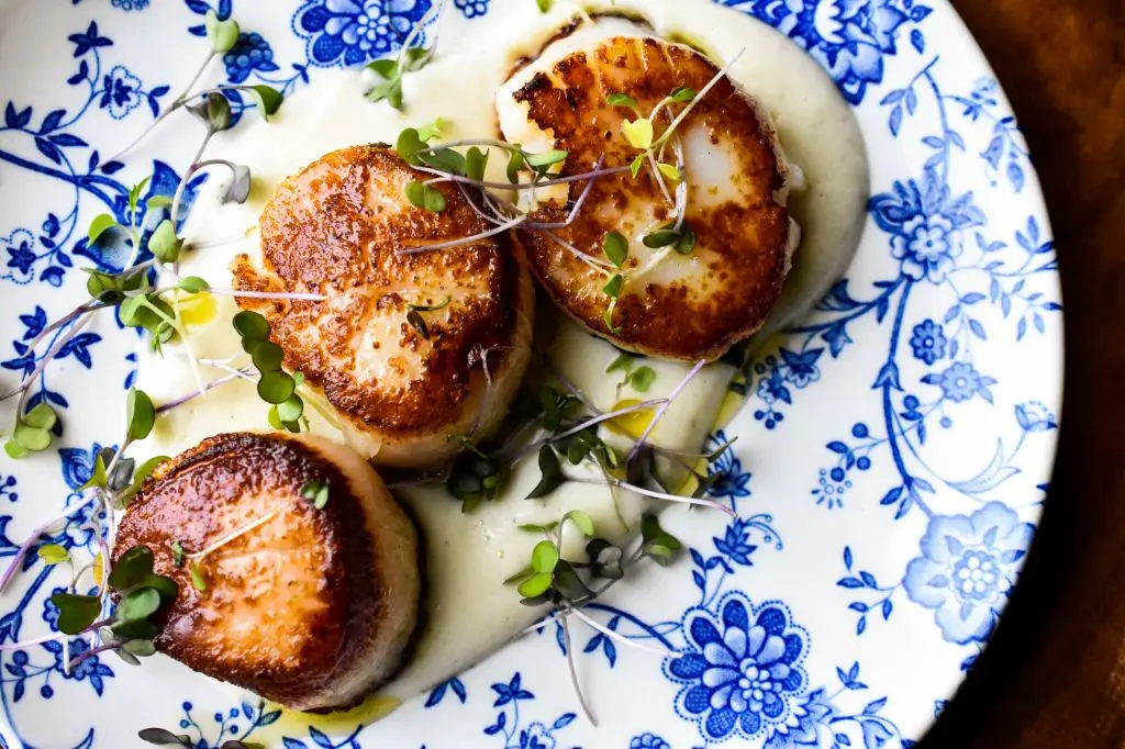 Pan-Seared Scallops with Cauliflower Purée