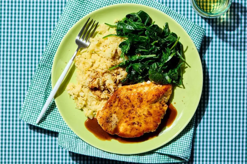 Parmesan Chicken Breast with Cauliflower Mash