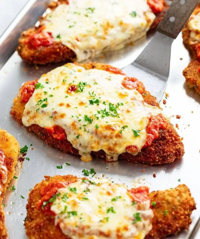 Parmesan Chicken Breast with Mozzarella and Marinara