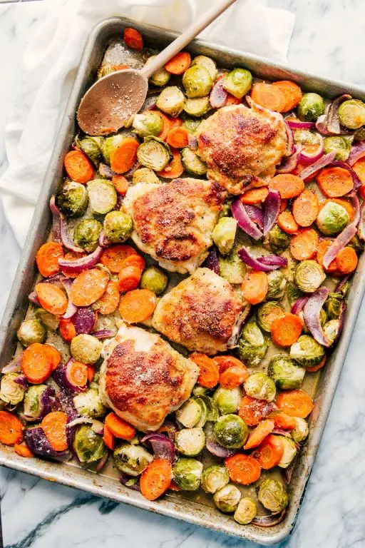 Parmesan Chicken Breast with Roasted Vegetables