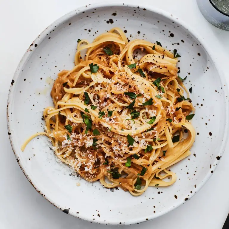 Parmesan Pasta with Caramelized Onions