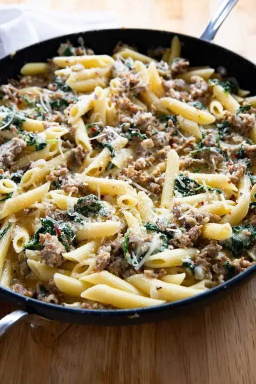 Parmesan Pasta with Italian Sausage
