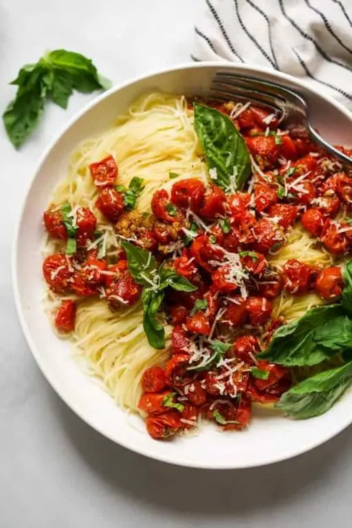 Parmesan Pasta with Roasted Tomatoes