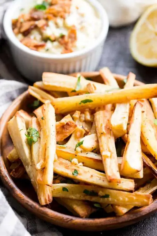 Parsnip Fries with Garlic Aioli