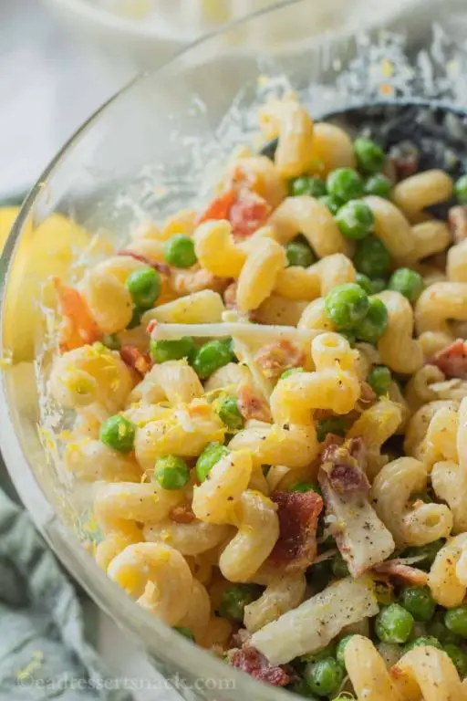 Pasta Salad with Lemon Ice Cream Dressing