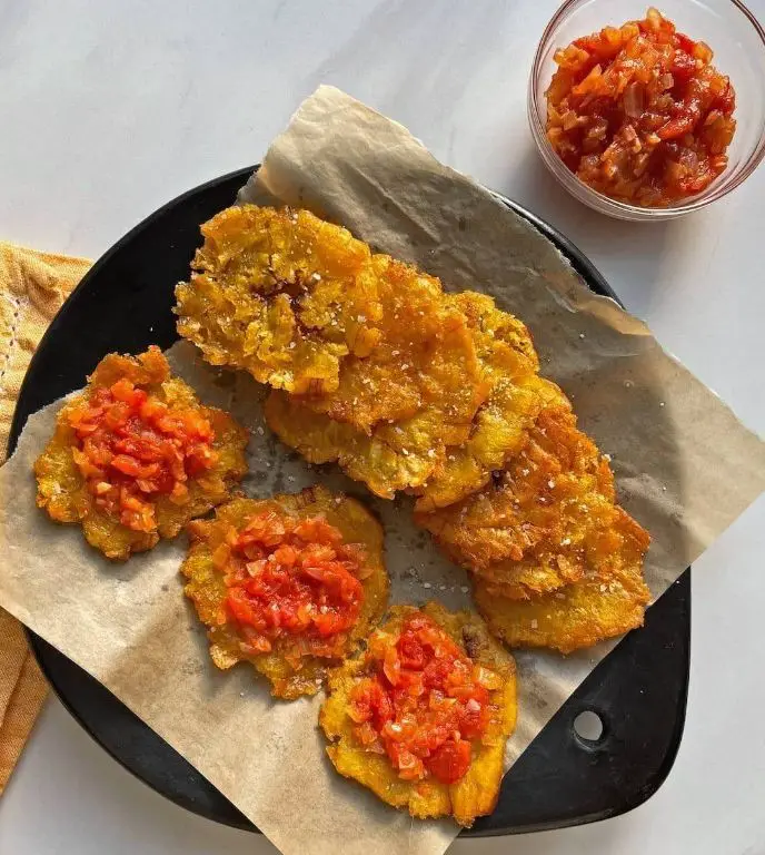 Patacones with Hogao Sauce
