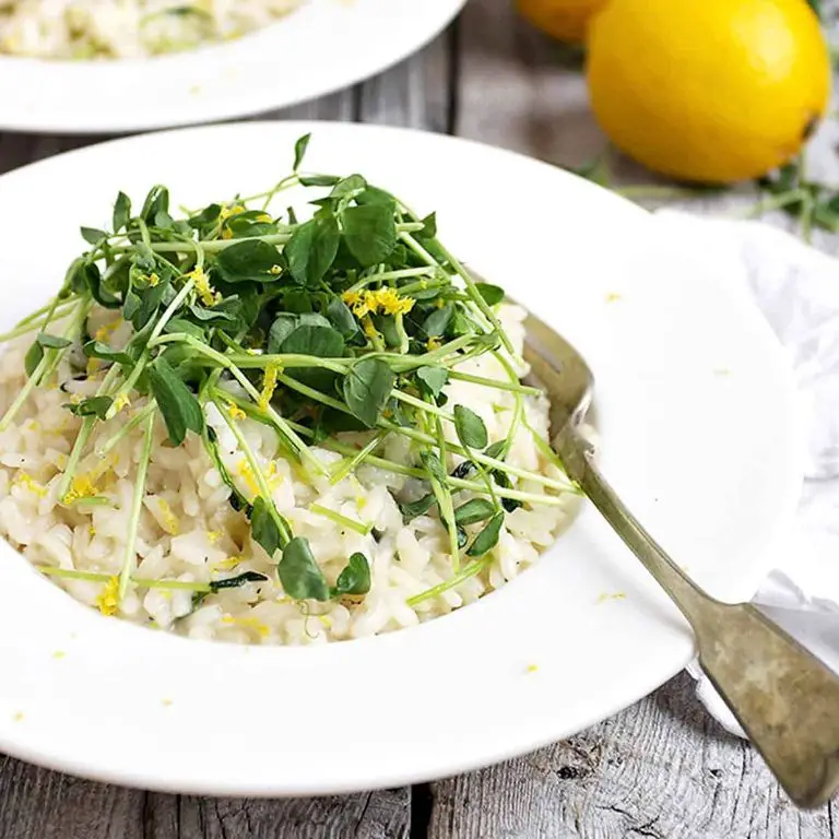 Pea Shoot and Lemon Risotto