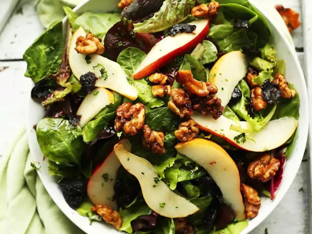 Pea and Apple Salad with Walnuts