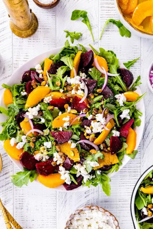 Pea and Beetroot Salad with Goat Cheese