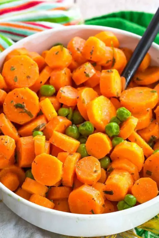 Pea and Carrot Salad with Honey Mustard