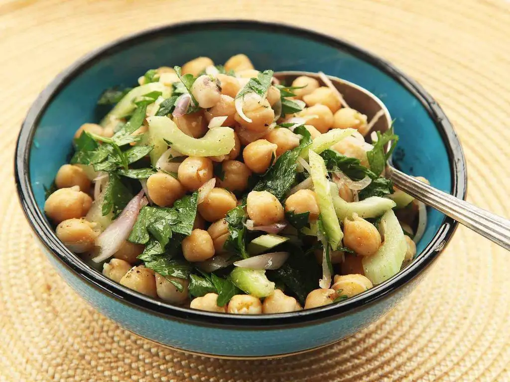 Pea and Chickpea Salad with Cumin