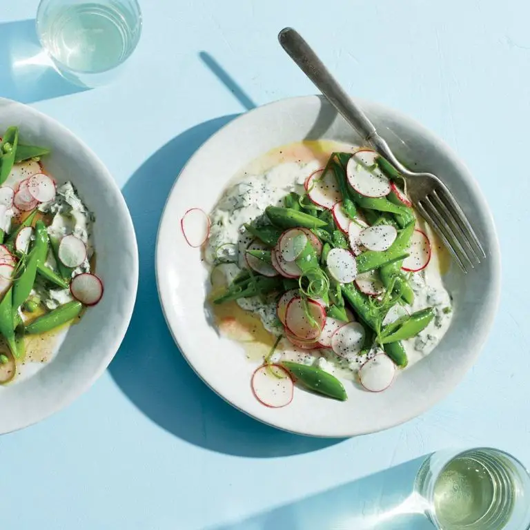Pea and Radish Salad with Yogurt Dressing