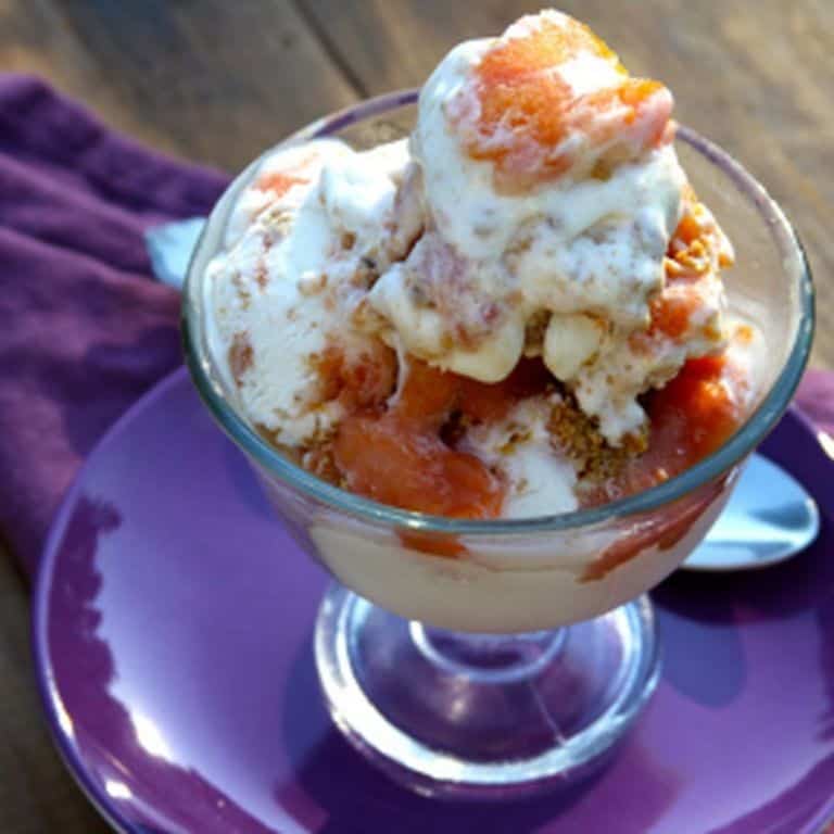 Peach Cheesecake Ice Cream