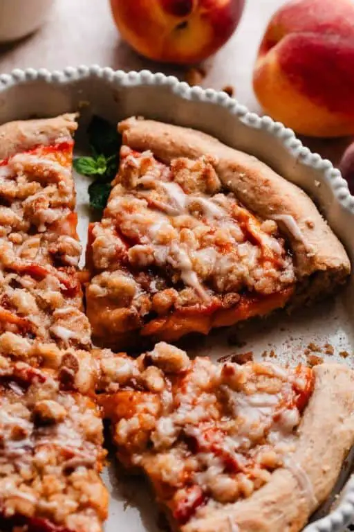 Peach Cobbler Dessert Pizza
