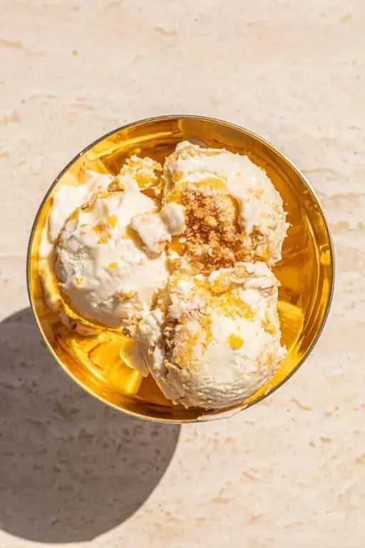 Peach Mango Swirl Ice Cream