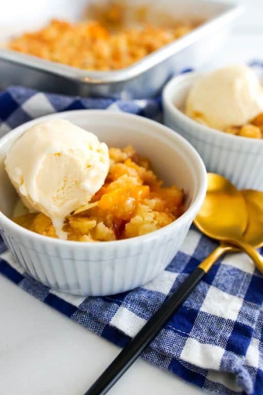 Peach and Almond Dump Cake