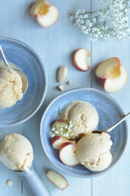 Peach and Almond Milk Ice Cream