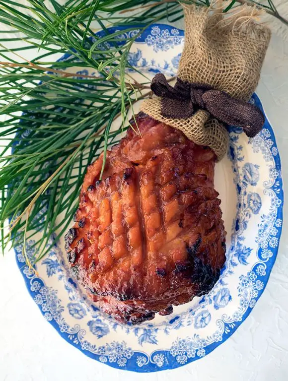 Peach and Bourbon Glazed Ham