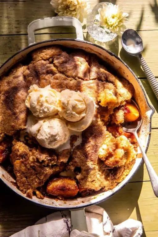 Peach and Caramel Dump Cake