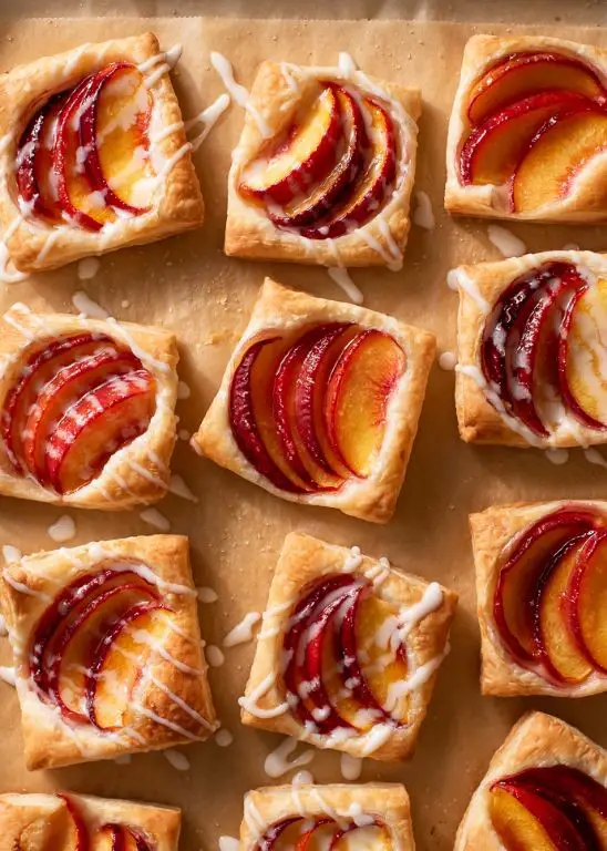 Peach and Honey Puff Pastry Desserts
