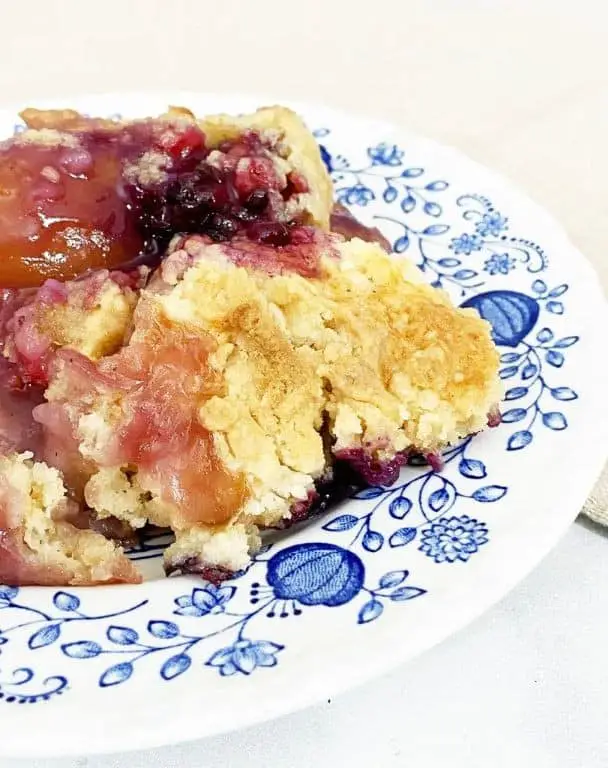Peach and Raspberry Dump Cake
