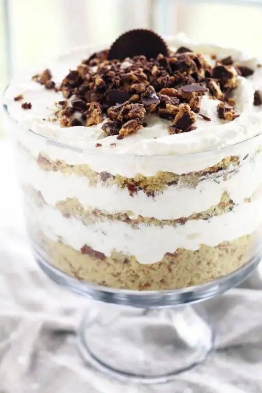 Peanut Butter Chocolate Punch Bowl Cake