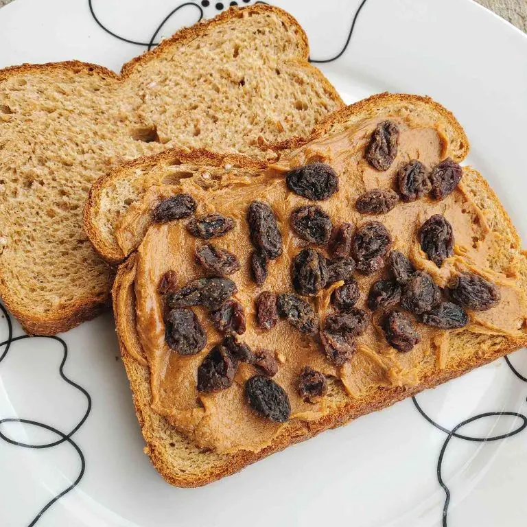 Peanut Butter and Cinnamon Raisin Sandwich
