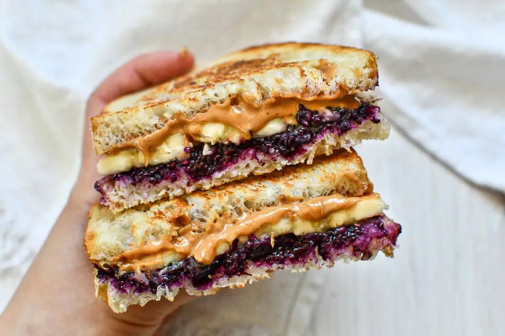 Peanut Butter and Jelly Banana Sandwich