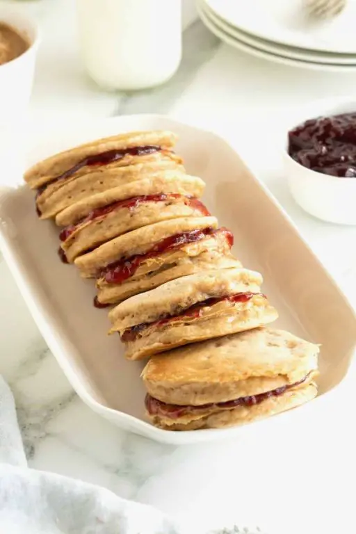 Peanut Butter and Jelly Pancake Sandwich