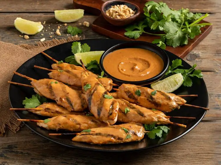 Peanut Satay Grilled Chicken Strips