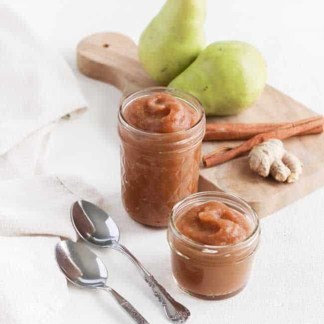 Pear Butter with Cinnamon Sticks
