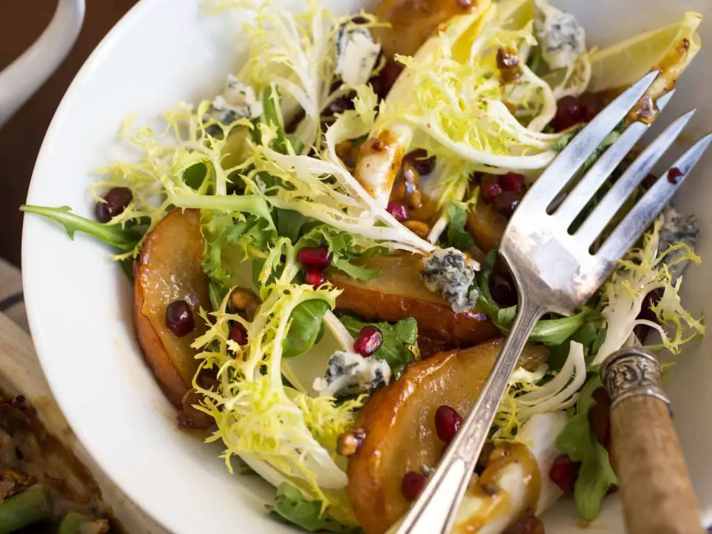 Pear and Endive Salad with Gorgonzola and Hazelnuts
