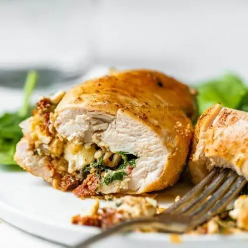 Pear and Spinach Stuffed Chicken Breast