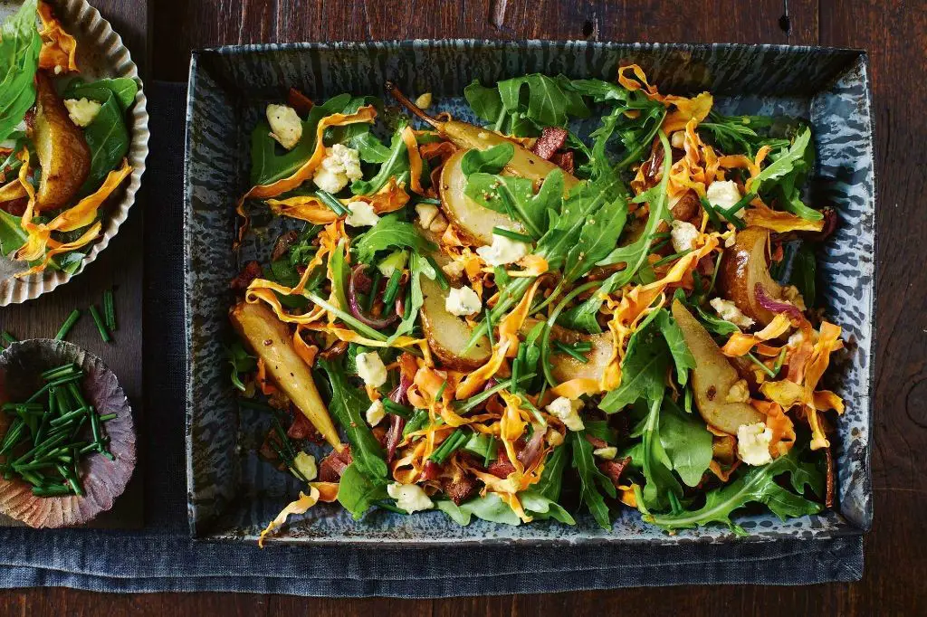 Pear and Sweet Potato Salad with Maple Dressing