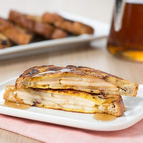Pear and Walnut Stuffed French Toast
