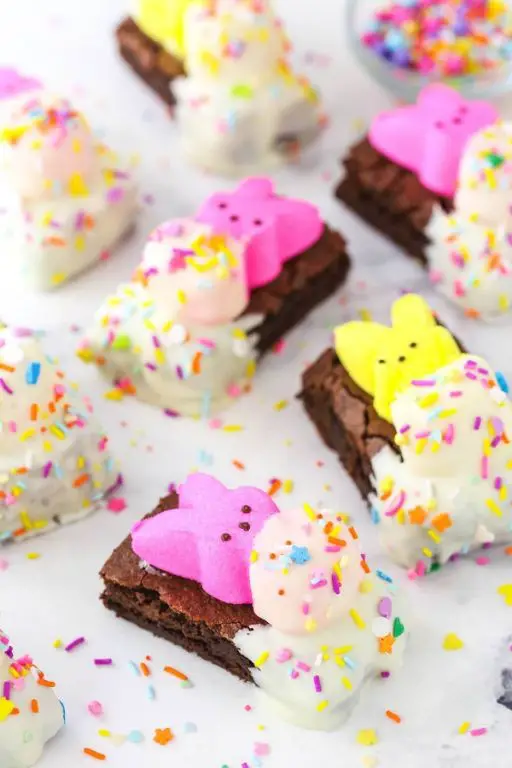 Peeps Brownie Bites