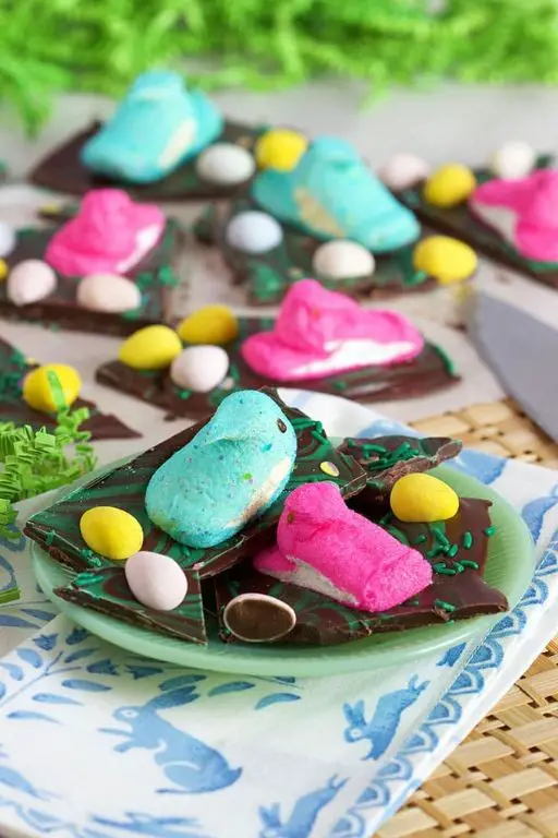 Peeps Chocolate Bark