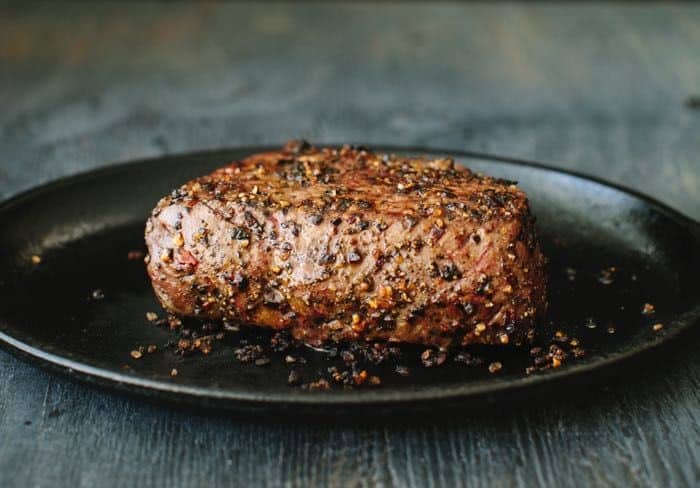 Pepper Crusted Pan-Fried Steak