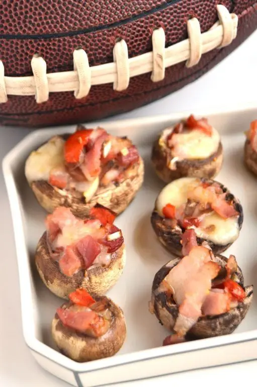 Pepper Jack Cheese and Bacon Stuffed Mushrooms